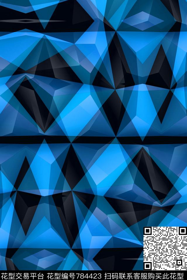 不规则几何菱形方格传统印花华亿平台下载（图片编号: 784423） - 瓦栏（Walan）