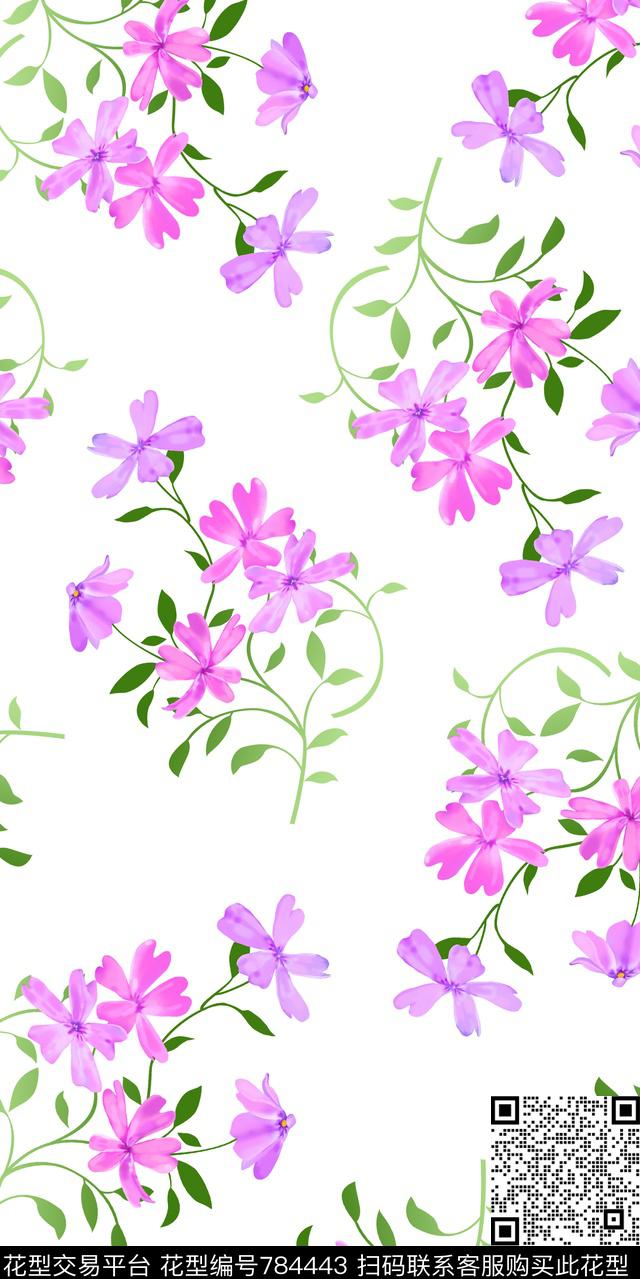 数码华亿平台花卉乱花数码印花华亿平台下载（图片编号: 784443） - 瓦栏（Walan）