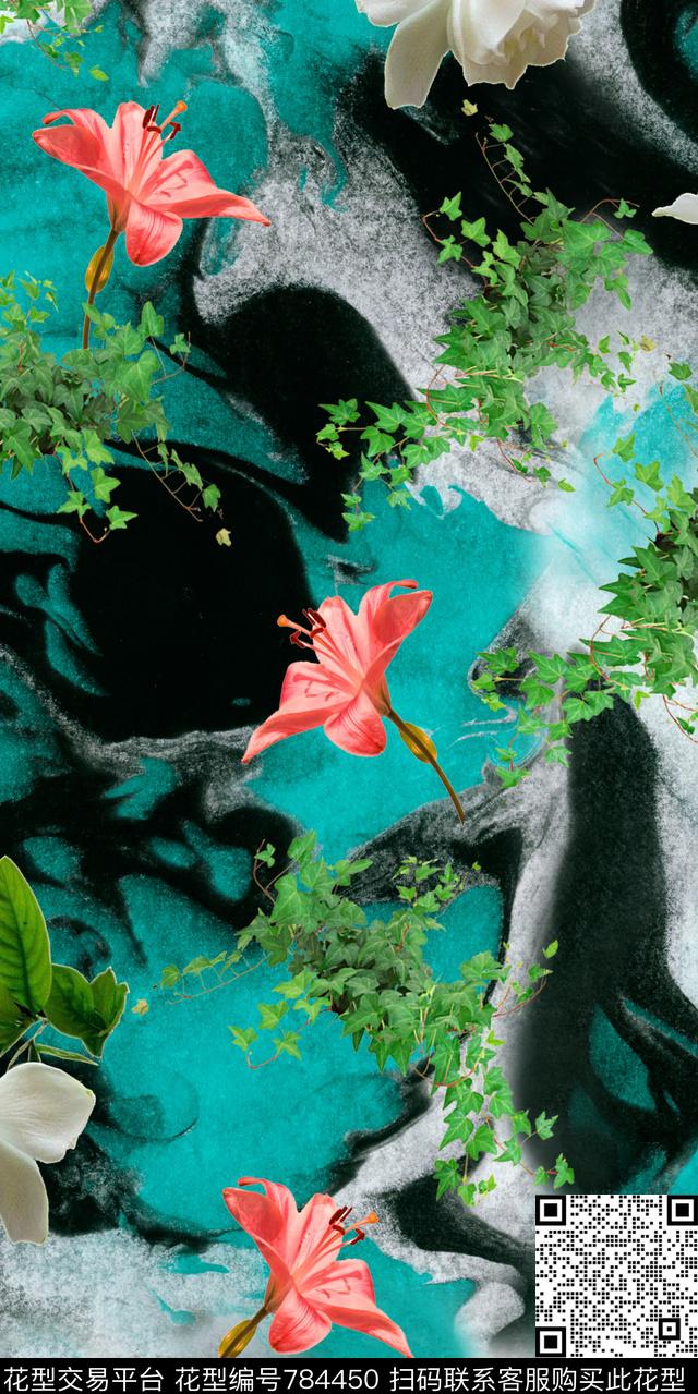 乱花大花小碎花数码印花华亿平台下载（图片编号: 784450） - 瓦栏（Walan）