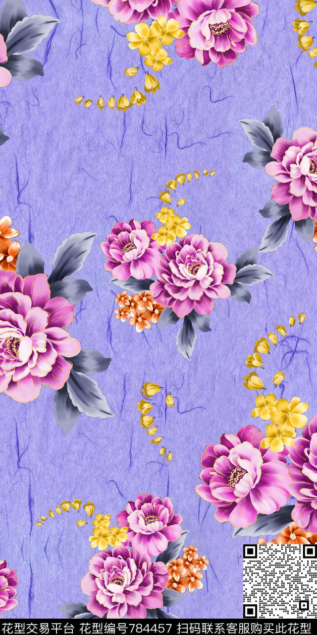 乱花大花小碎花数码印花华亿平台下载（图片编号: 784457） - 瓦栏（Walan）