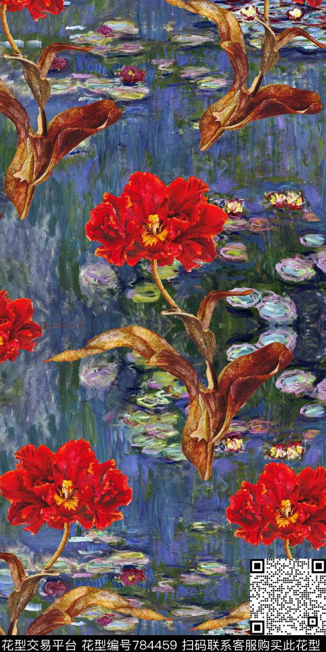 乱花大花小碎花数码印花华亿平台下载（图片编号: 784459） - 瓦栏（Walan）