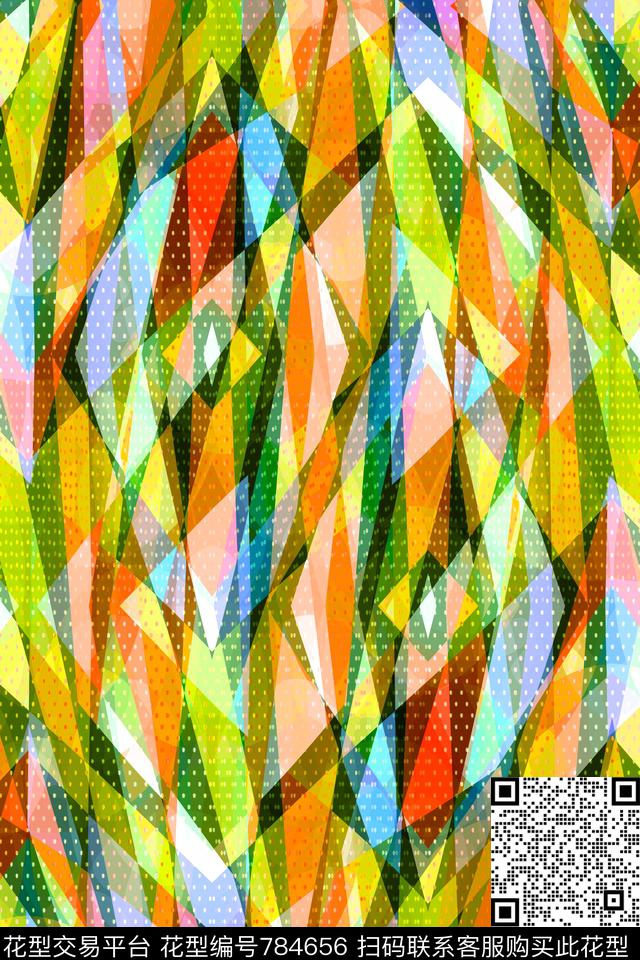 不规则几何菱形方格传统印花华亿平台下载（图片编号: 784656） - 瓦栏（Walan）