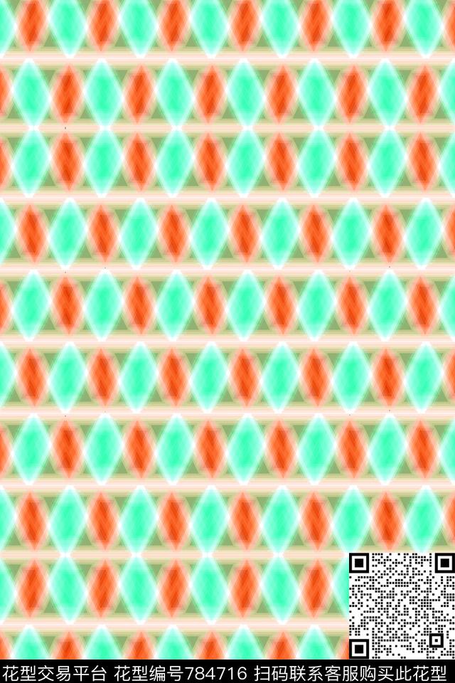 苏格兰格方格三角形传统印花华亿平台下载（图片编号: 784716） - 瓦栏（Walan）