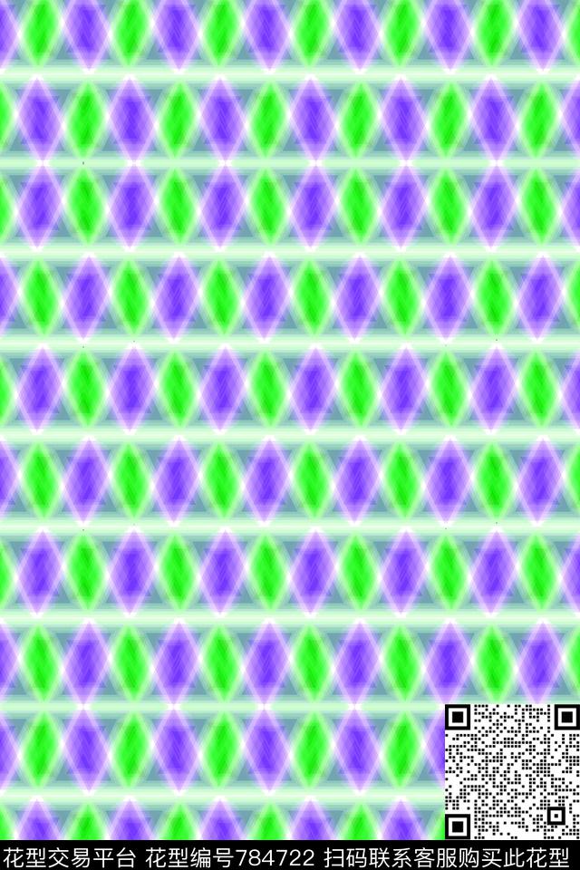 苏格兰格方格三角形传统印花华亿平台下载（图片编号: 784722） - 瓦栏（Walan）