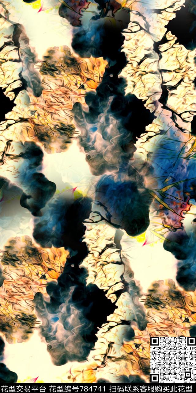 抽象底纹复古底纹手绘数码印花华亿平台下载（图片编号: 784741） - 瓦栏（Walan）