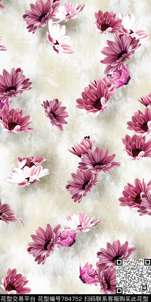 花朵花卉流行时尚数码印花华亿平台下载（图片编号: 784752） - 瓦栏（Walan）