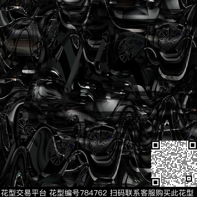 科技复古抽象数码印花华亿平台下载（图片编号: 784762） - 瓦栏（Walan）