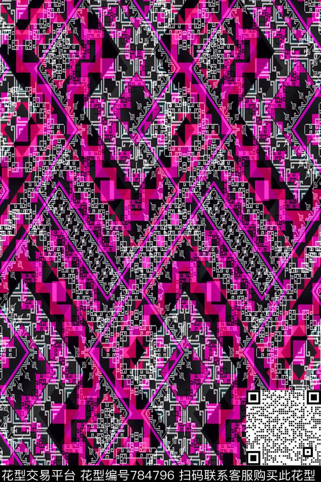 横条竖条条纹传统印花华亿平台下载（图片编号: 784796） - 瓦栏（Walan）