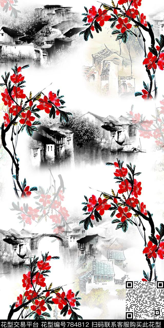 数码流行时尚建筑数码印花华亿平台下载（图片编号: 784812） - 瓦栏（Walan）