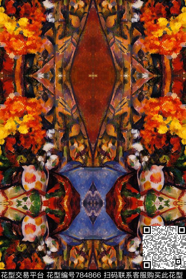 抽象趣味英伦数码印花华亿平台下载（图片编号: 784866） - 瓦栏（Walan）