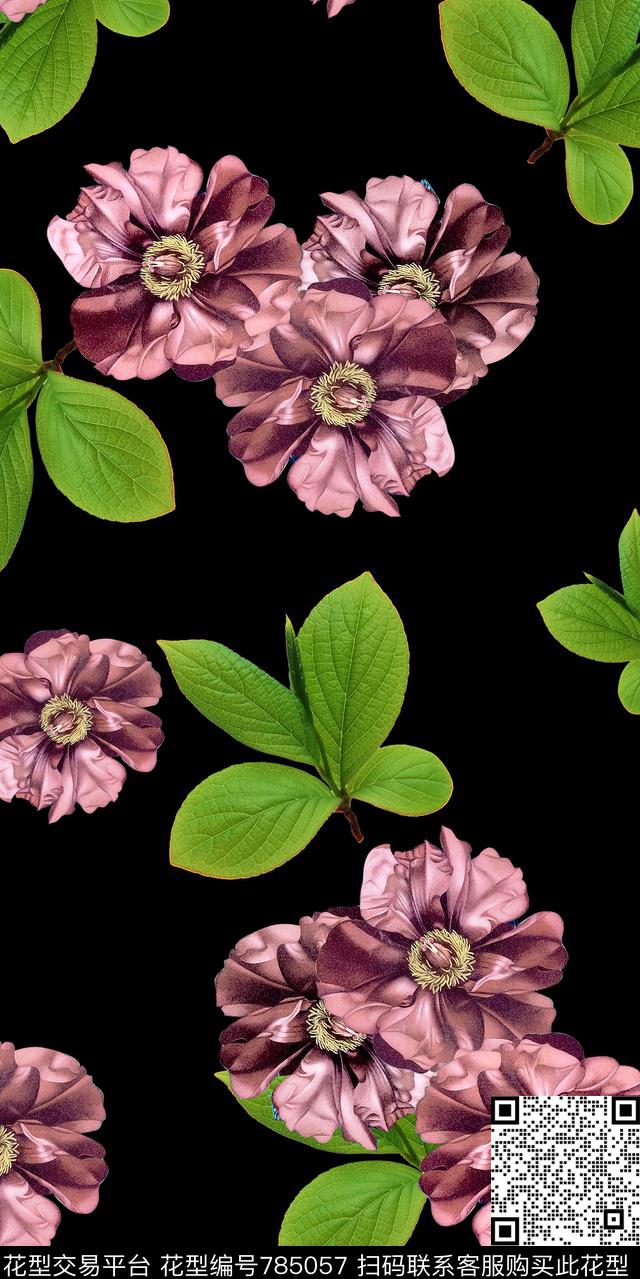 花鸟乱花大花数码印花华亿平台下载（图片编号: 785057） - 瓦栏（Walan）