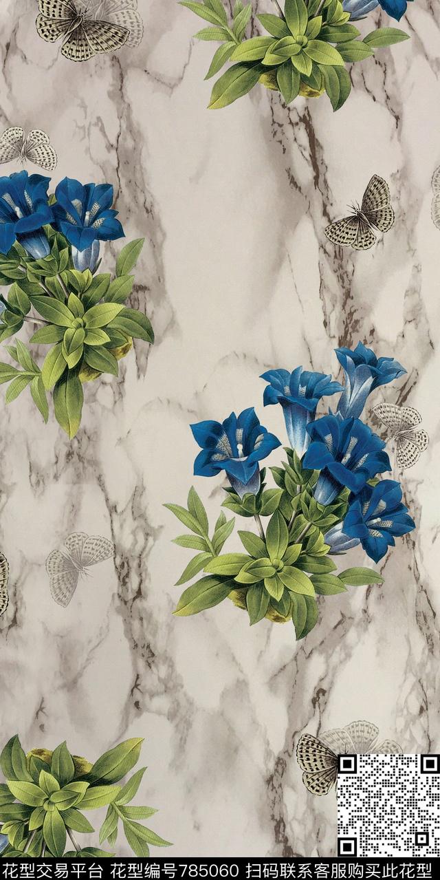 花鸟乱花大花数码印花华亿平台下载（图片编号: 785060） - 瓦栏（Walan）