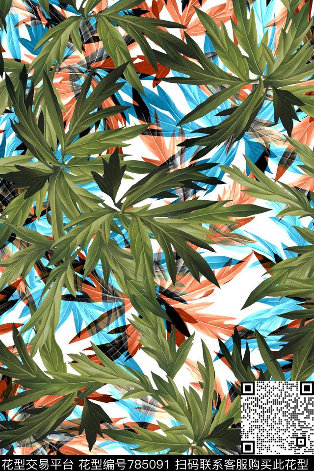 女装男装树叶数码印花华亿平台下载（图片编号: 785091） - 瓦栏（Walan）