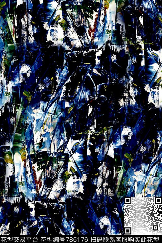 抽象纹理肌理迷彩纹男装夹克华亿平台数码印花华亿平台下载（图片编号: 785176） - 瓦栏（Walan）