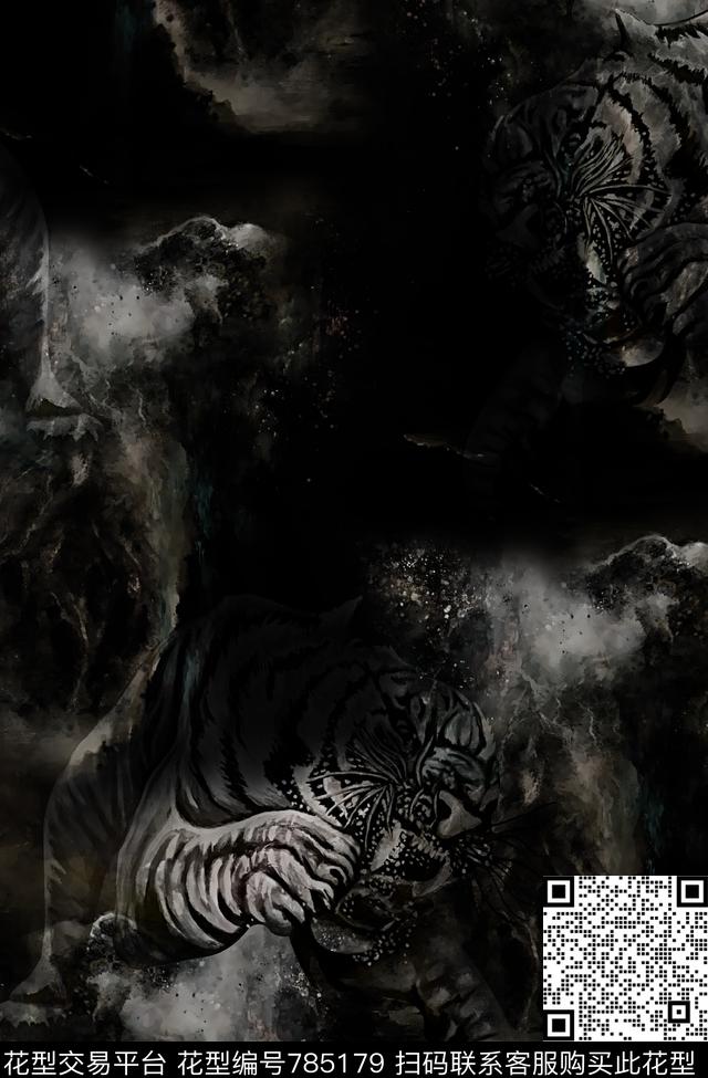 老虎抽象纹理男装夹克华亿平台数码印花华亿平台下载（图片编号: 785179） - 瓦栏（Walan）
