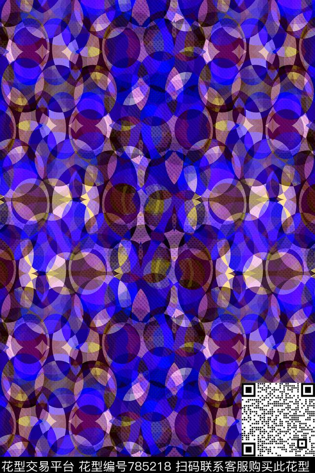 解构波点圆圈传统印花华亿平台下载（图片编号: 785218） - 瓦栏（Walan）