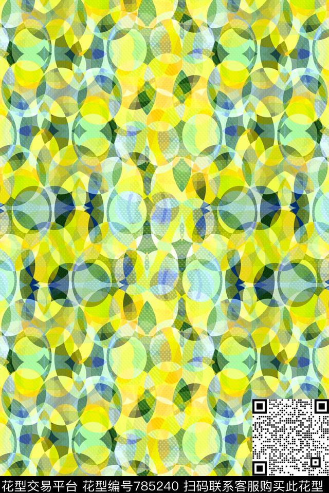 解构波点圆圈传统印花华亿平台下载（图片编号: 785240） - 瓦栏（Walan）