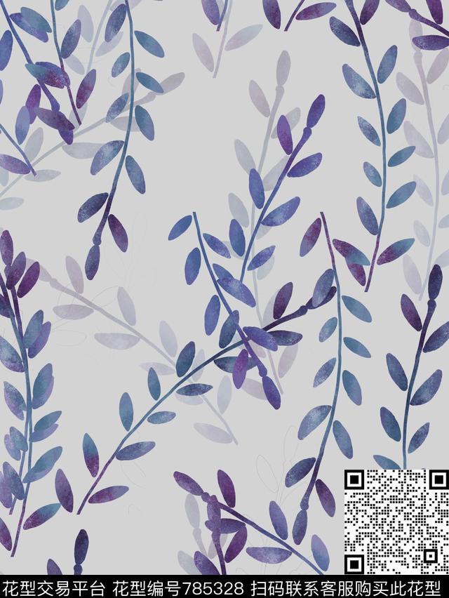 复古男装华亿平台♥红桃A〖植物花卉〗数码印花华亿平台下载（图片编号: 785328） - 瓦栏（Walan）