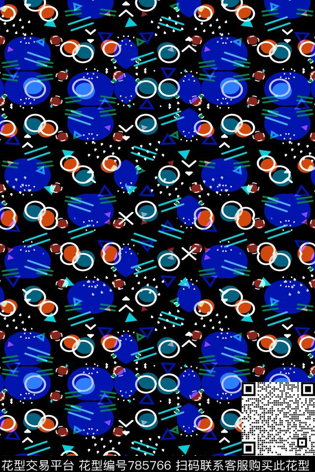 色块不规则几何小方块传统印花华亿平台下载（图片编号: 785766） - 瓦栏（Walan）