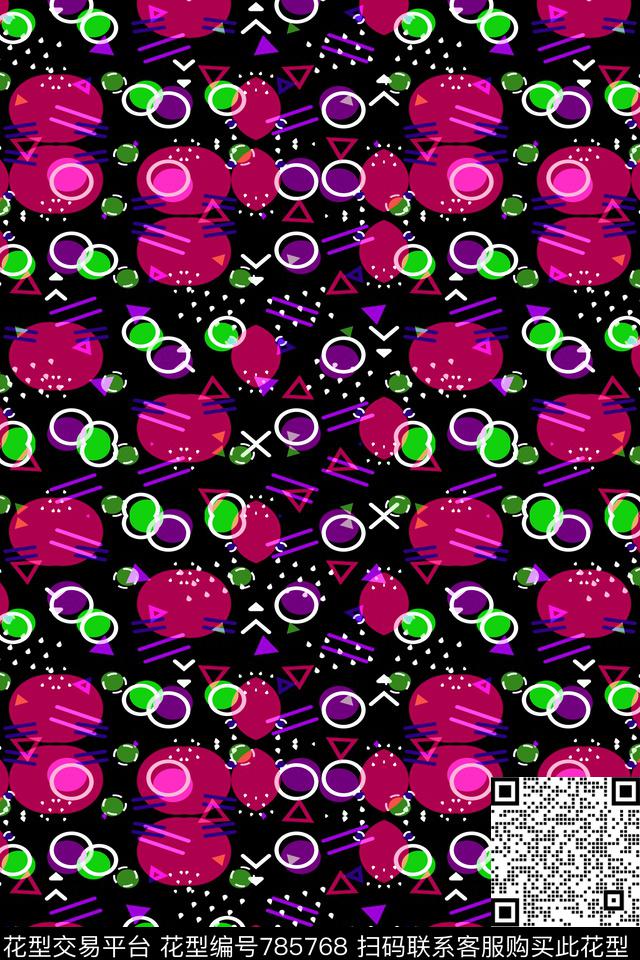 色块不规则几何小方块传统印花华亿平台下载（图片编号: 785768） - 瓦栏（Walan）