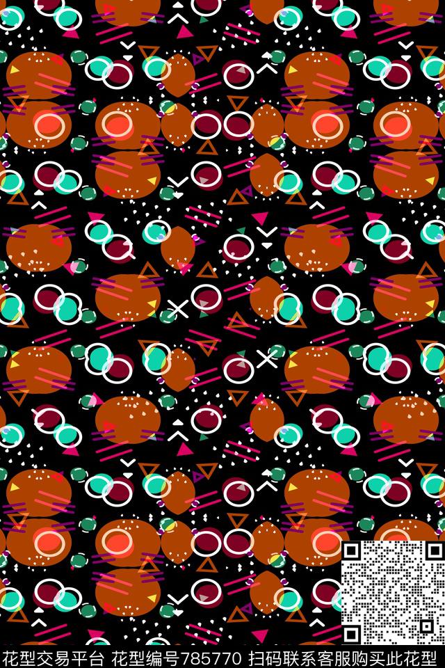 色块不规则几何小方块传统印花华亿平台下载（图片编号: 785770） - 瓦栏（Walan）