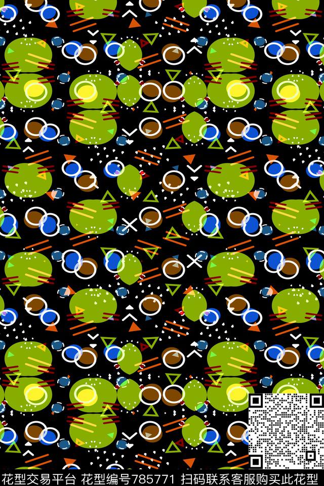 色块不规则几何小方块传统印花华亿平台下载（图片编号: 785771） - 瓦栏（Walan）