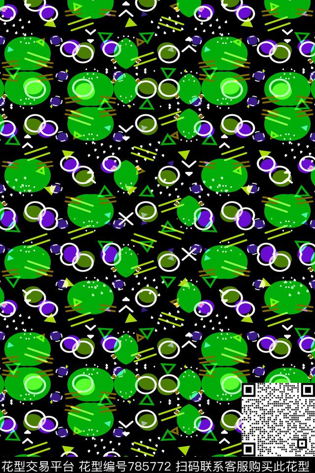 色块不规则几何小方块传统印花华亿平台下载（图片编号: 785772） - 瓦栏（Walan）