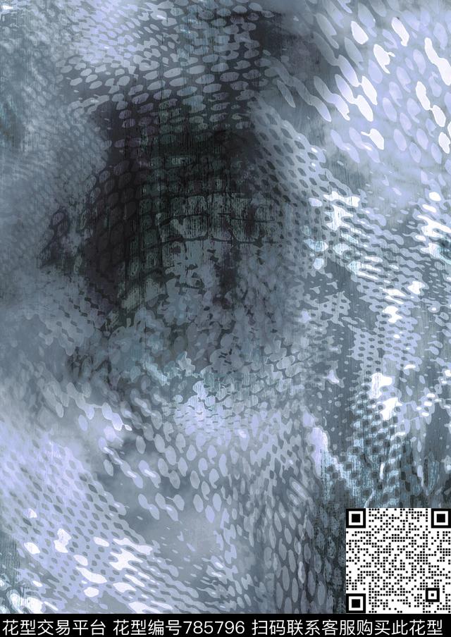 纹理曲线条纹数码印花华亿平台下载（图片编号: 785796） - 瓦栏（Walan）