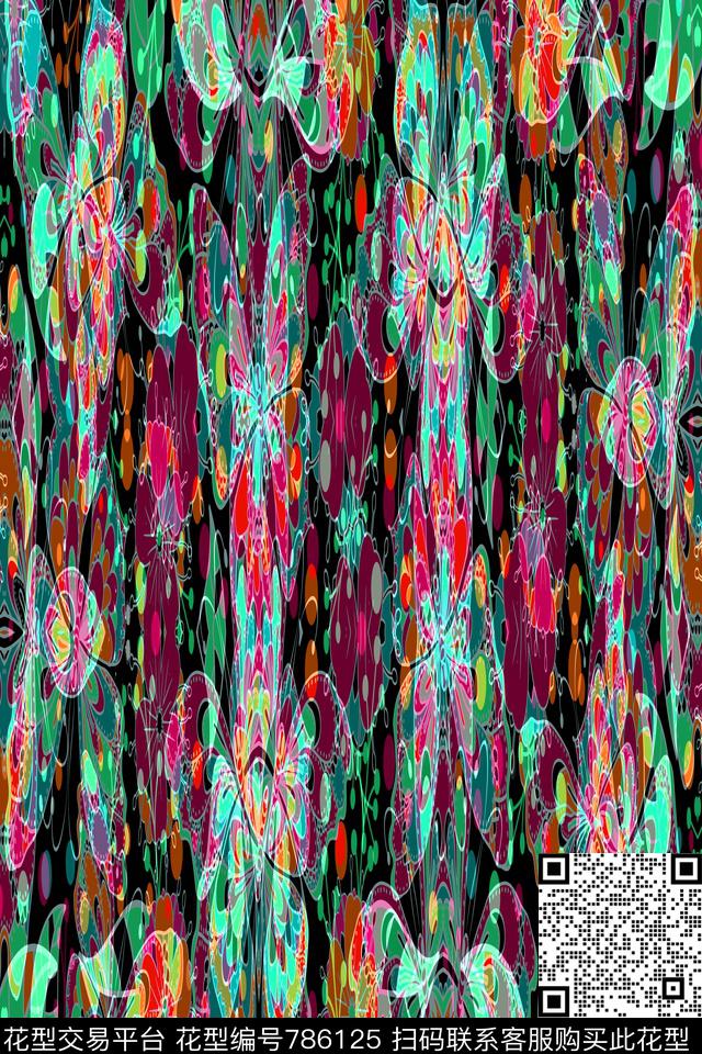 曲线波浪条纹横条传统印花华亿平台下载（图片编号: 786125） - 瓦栏（Walan）