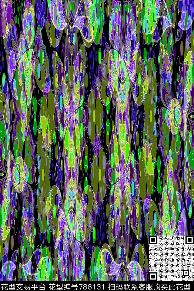 曲线波浪条纹横条传统印花华亿平台下载（图片编号: 786131） - 瓦栏（Walan）