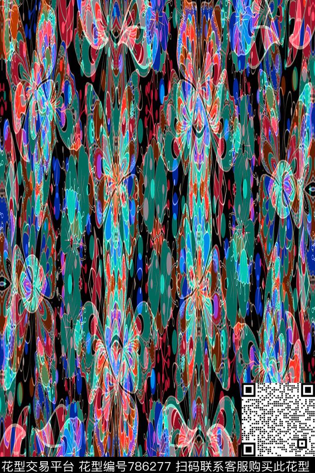 曲线波浪条纹横条传统印花华亿平台下载（图片编号: 786277） - 瓦栏（Walan）