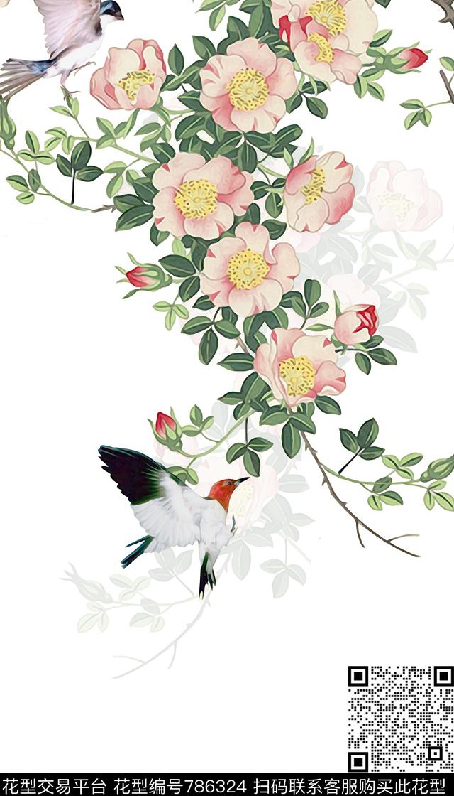 工笔画17年流行女装裙子泳衣夹克外套印花数码印花华亿平台下载（图片编号: 786324） - 瓦栏（Walan）