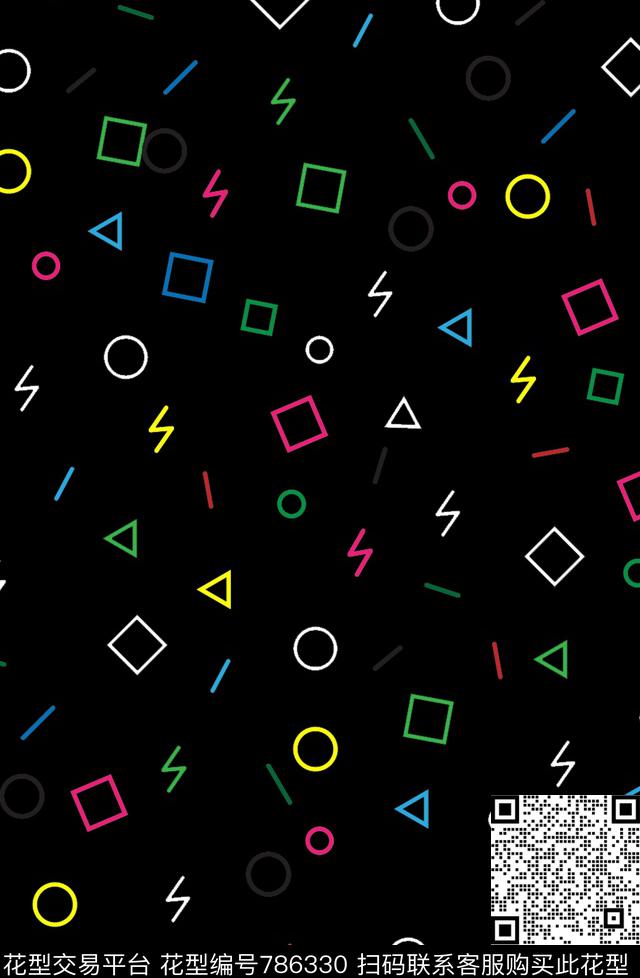 箭头圆点色块传统印花华亿平台下载（图片编号: 786330） - 瓦栏（Walan）