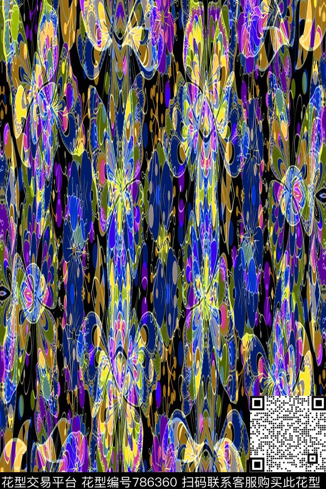 曲线波浪条纹横条传统印花华亿平台下载（图片编号: 786360） - 瓦栏（Walan）