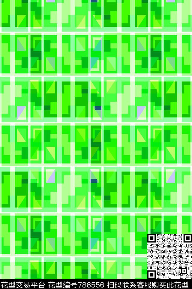 不规则几何小方块千鸟格传统印花华亿平台下载（图片编号: 786556） - 瓦栏（Walan）