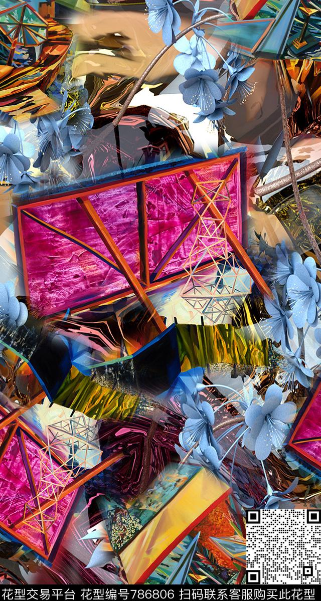 特色艺术感艺术风格数码印花华亿平台下载（图片编号: 786806） - 瓦栏（Walan）