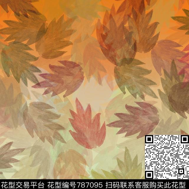 传统时尚丝巾围巾秀场传统花纹渐变数码印花华亿平台下载（图片编号: 787095） - 瓦栏（Walan）