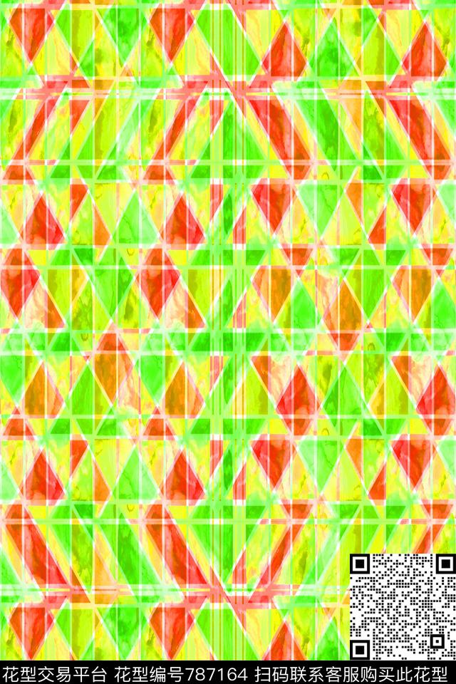 小方块千鸟格方格数码印花华亿平台下载（图片编号: 787164） - 瓦栏（Walan）