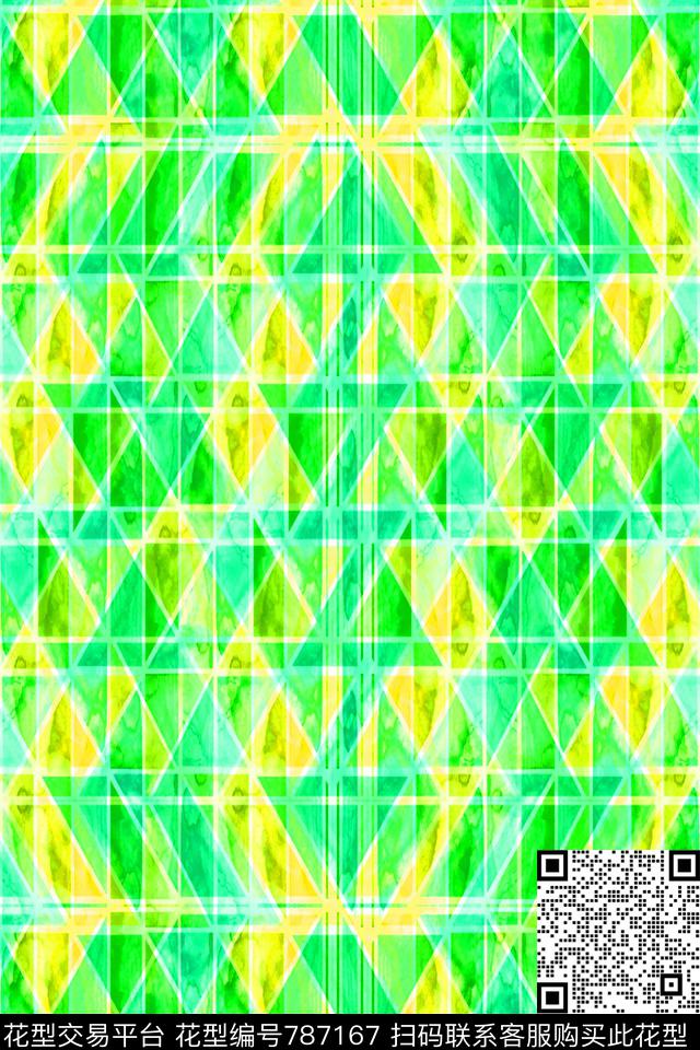 小方块千鸟格方格数码印花华亿平台下载（图片编号: 787167） - 瓦栏（Walan）