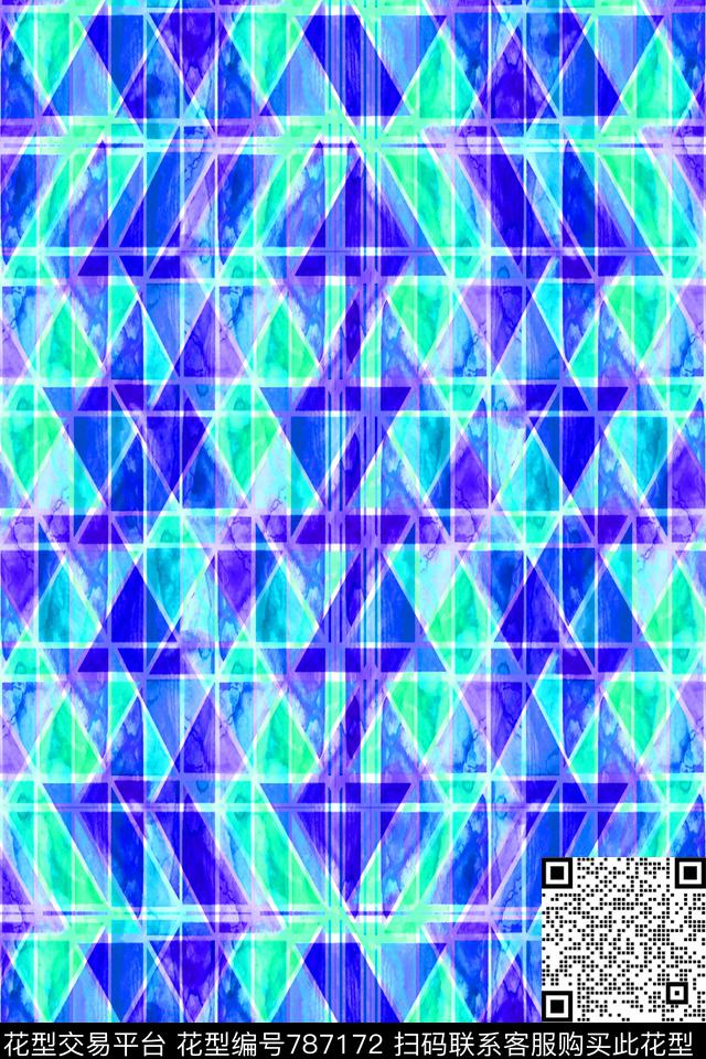 小方块千鸟格方格数码印花华亿平台下载（图片编号: 787172） - 瓦栏（Walan）