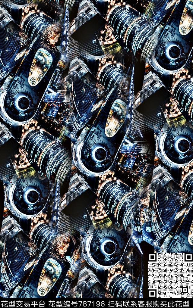 抽象手绘水彩画几何彩绘印花时尚潮流男装夹克外套卫衣衬衫城市印花欧美复古大牌印花数码印花华亿平台下载（图片编号: 787196） - 瓦栏（Walan）