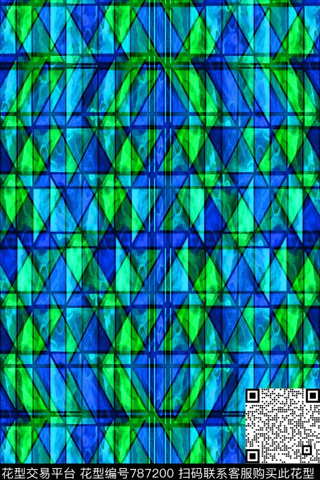 小方块千鸟格方格数码印花华亿平台下载（图片编号: 787200） - 瓦栏（Walan）