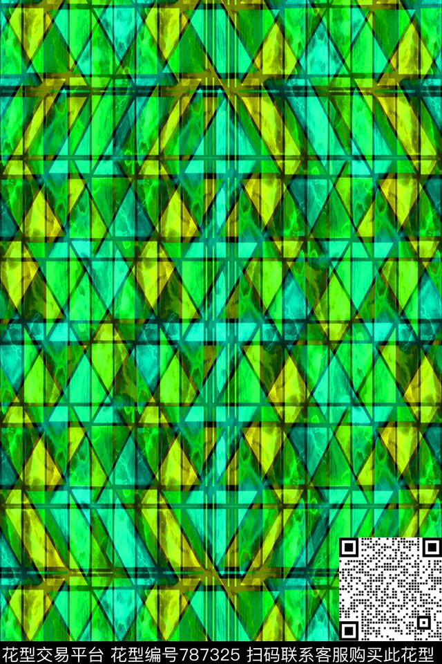 小方块千鸟格方格数码印花华亿平台下载（图片编号: 787325） - 瓦栏（Walan）