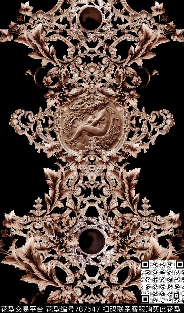 花纹大牌宝石数码印花华亿平台下载（图片编号: 787547） - 瓦栏（Walan）