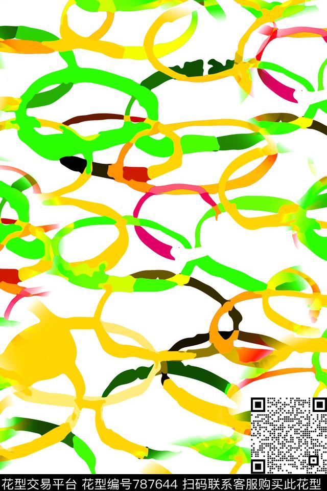 不规则几何圆圈圆形传统印花华亿平台下载（图片编号: 787644） - 瓦栏（Walan）