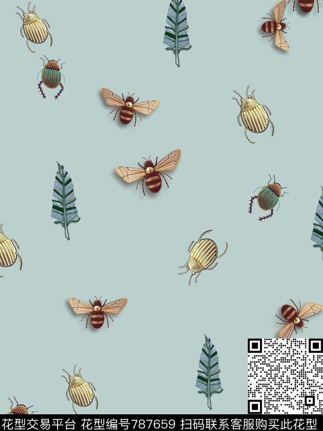 卡通青年装饰布数码印花华亿平台下载（图片编号: 787659） - 瓦栏（Walan）