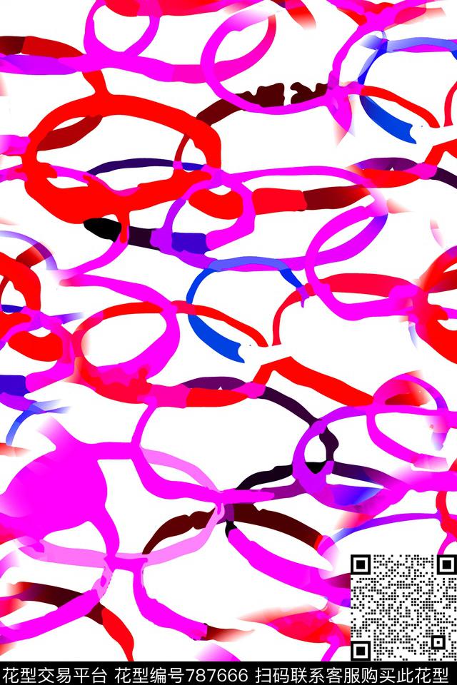 不规则几何圆圈圆形传统印花华亿平台下载（图片编号: 787666） - 瓦栏（Walan）