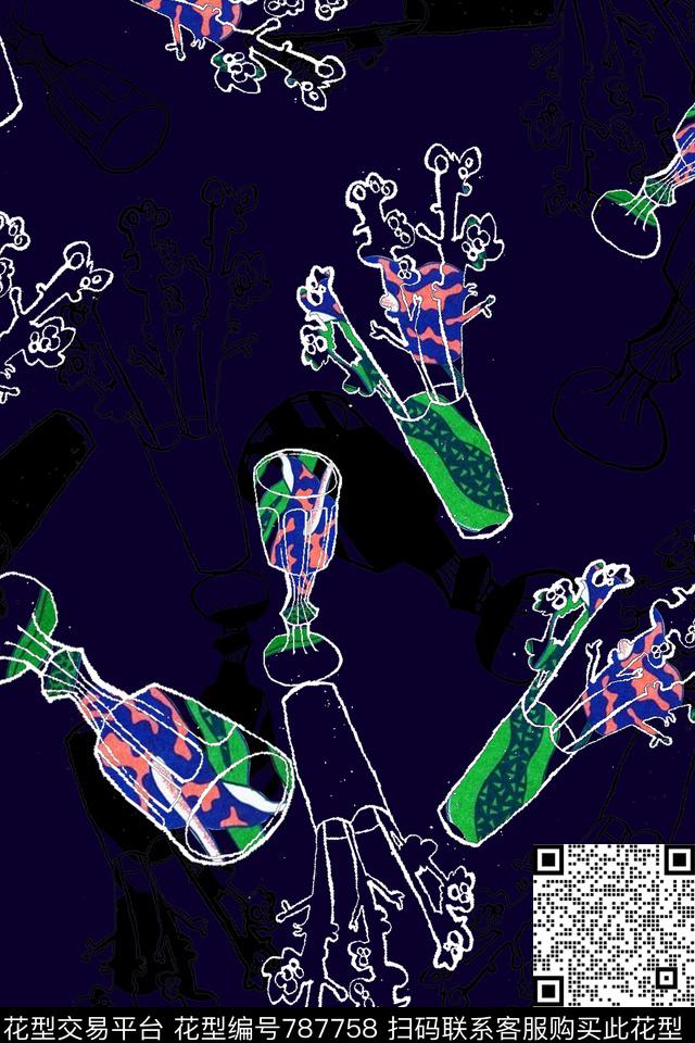 花卉趣味婴童数码印花华亿平台下载（图片编号: 787758） - 瓦栏（Walan）