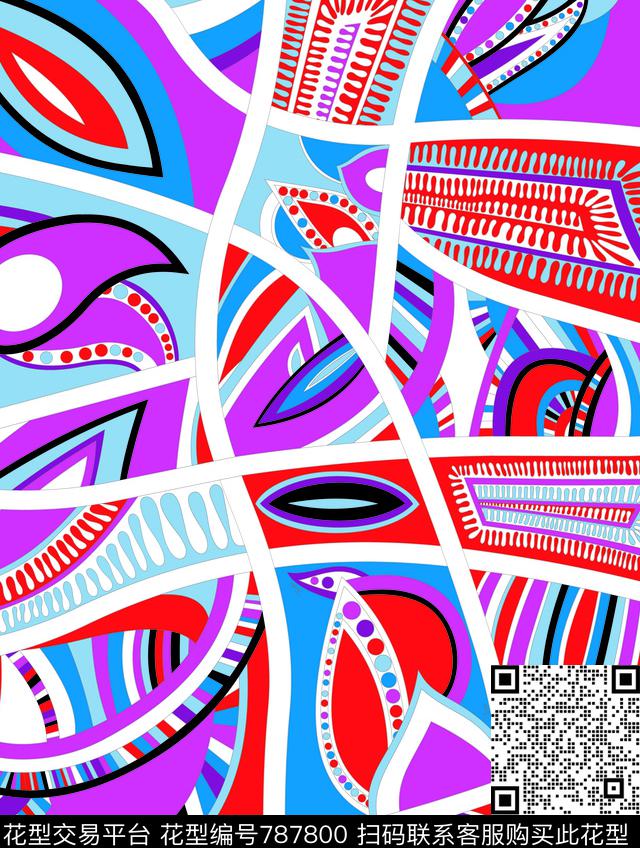 欧美卷草纹青花瓷传统印花华亿平台下载（图片编号: 787800） - 瓦栏（Walan）