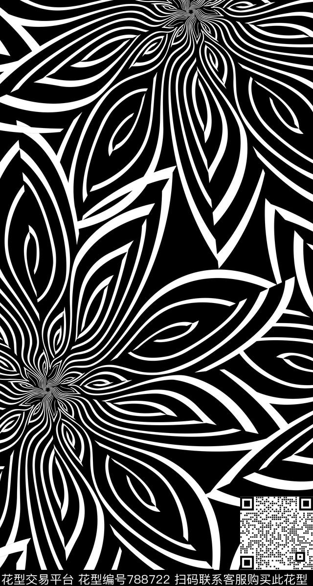 绚烂的几何花卉传统民族风几何花卉中东华亿平台传统印花华亿平台下载（图片编号: 788722） - 瓦栏（Walan）